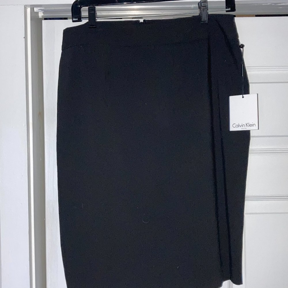 NWT Calvin Klein Black Pencil Skirt Suit Sz 10 Lined $79